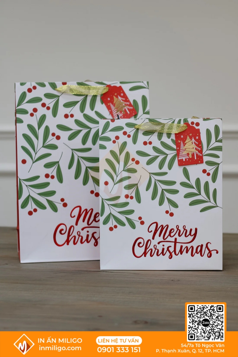 túi giấy noel