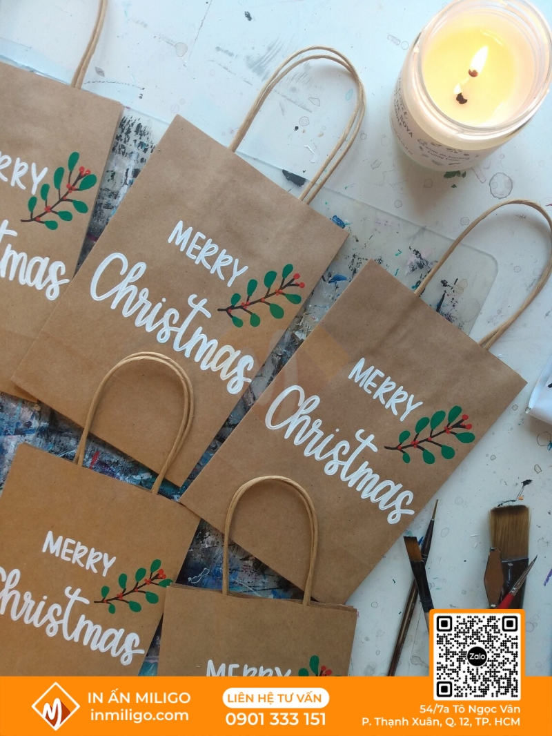 túi giấy noel