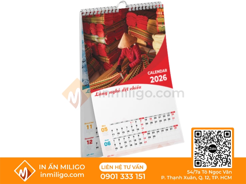 Lịch treo tường 12 tháng