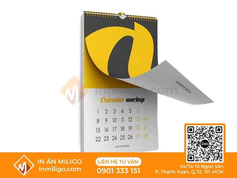 Lịch treo tường 12 tháng