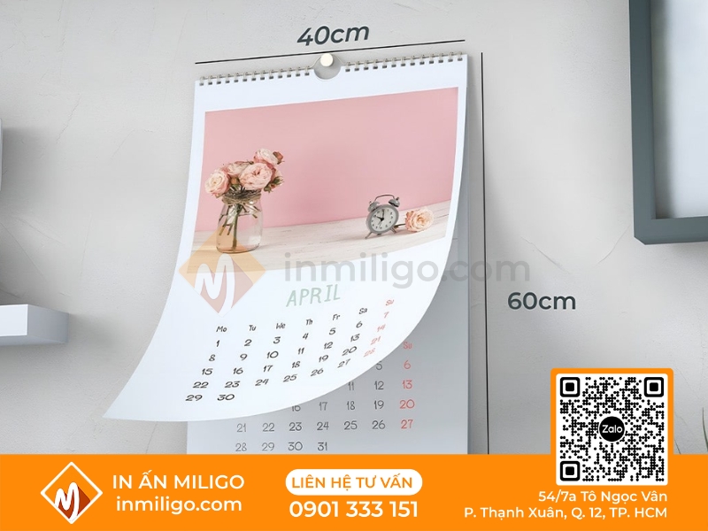 Lịch treo tường 12 tháng