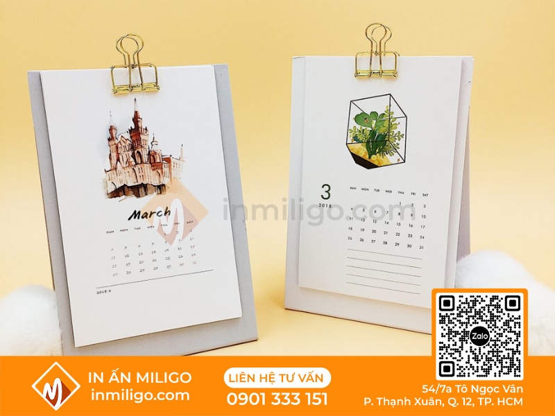 làm lịch để bàn