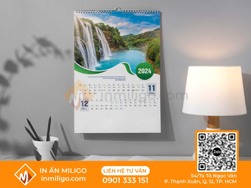 Lịch treo tường 12 tháng