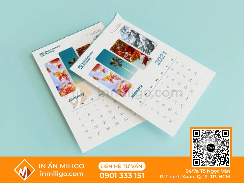 Lịch treo tường 12 tháng