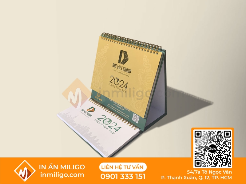 Khổ in lịch để bàn