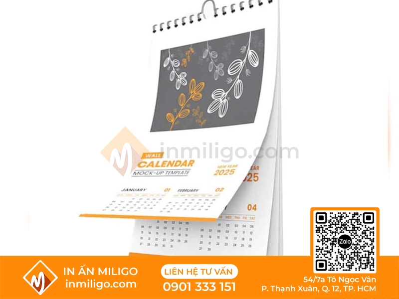 Lịch treo tường 12 tháng