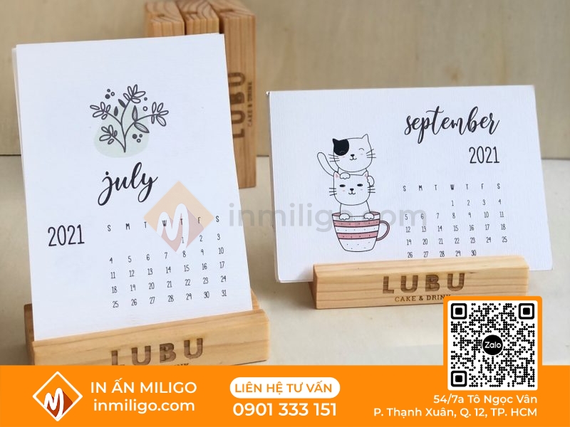 làm lịch để bàn