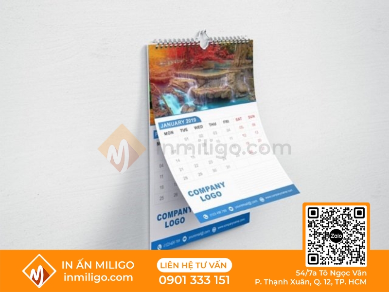 Lịch treo tường 12 tháng