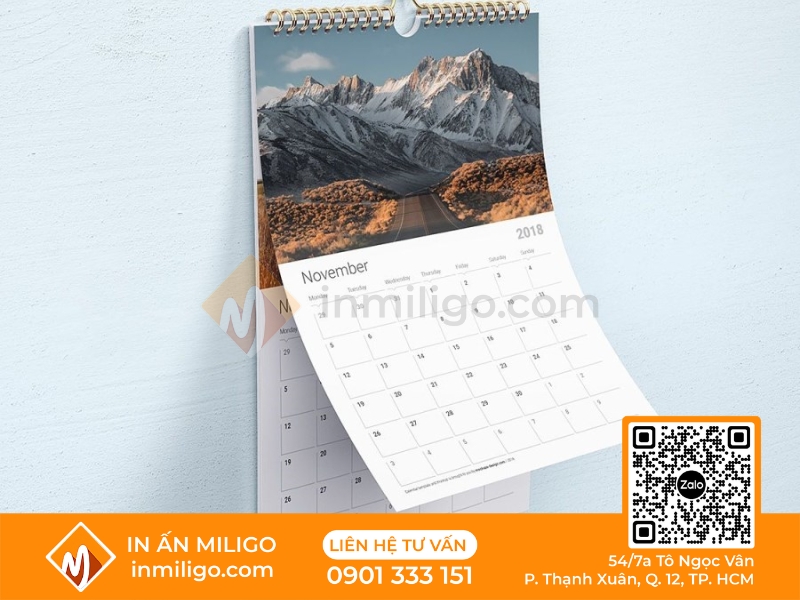 Lịch treo tường 12 tháng