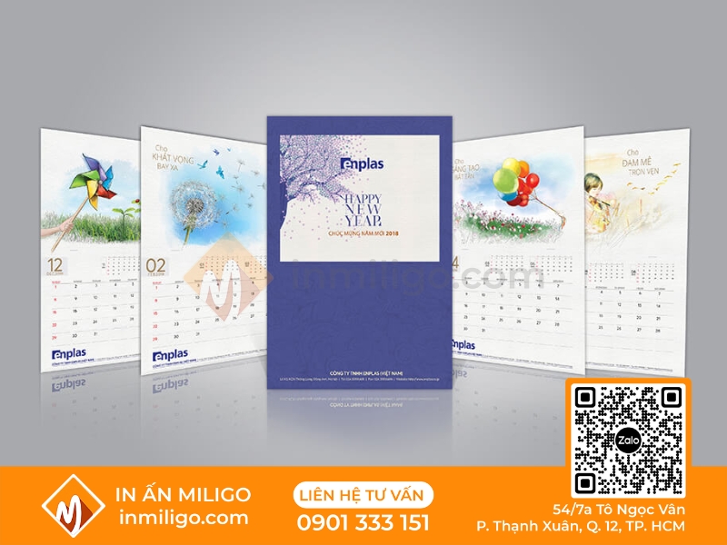 Lịch treo tường 12 tháng