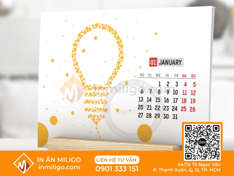 làm lịch để bàn