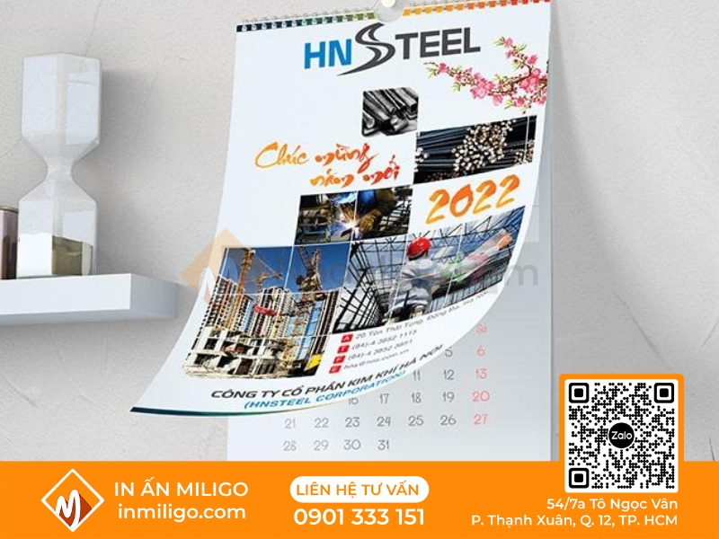 Lịch treo tường 12 tháng