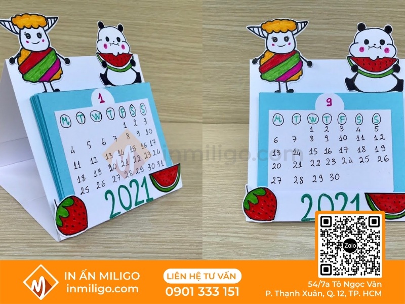 làm lịch để bàn