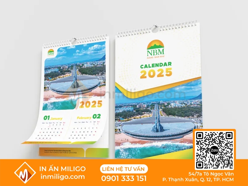 Lịch treo tường 12 tháng