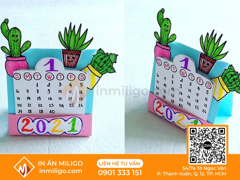 làm lịch để bàn