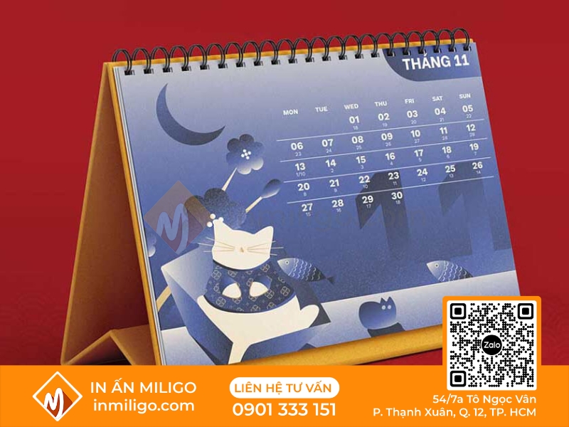 in lịch để bàn