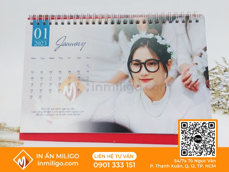 in lịch để bàn