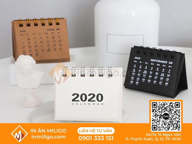 in lịch để bàn