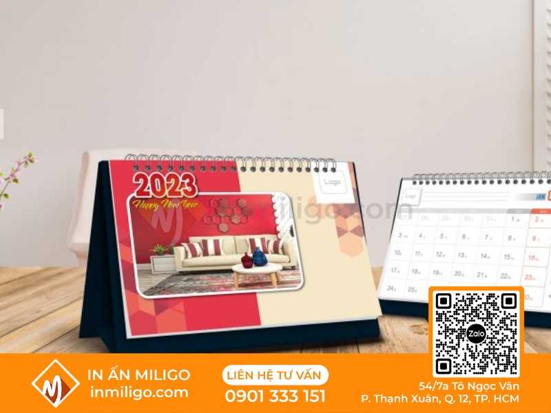 in lịch để bàn