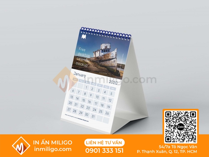 in lịch để bàn