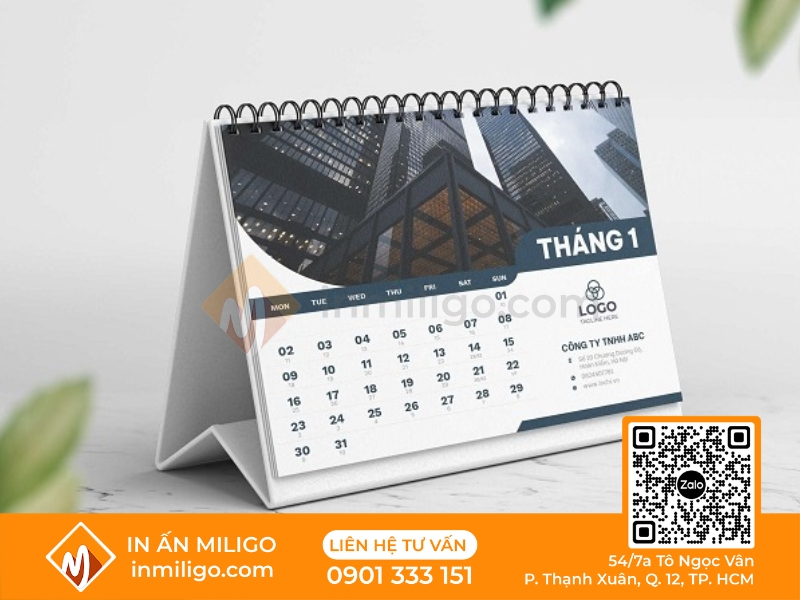 in lịch để bàn