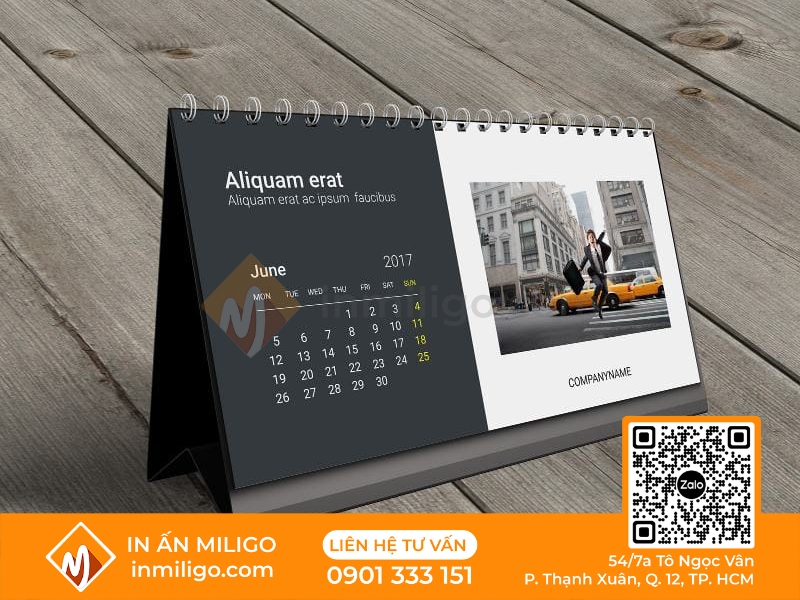 in lịch để bàn