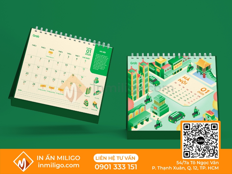 in lịch để bàn