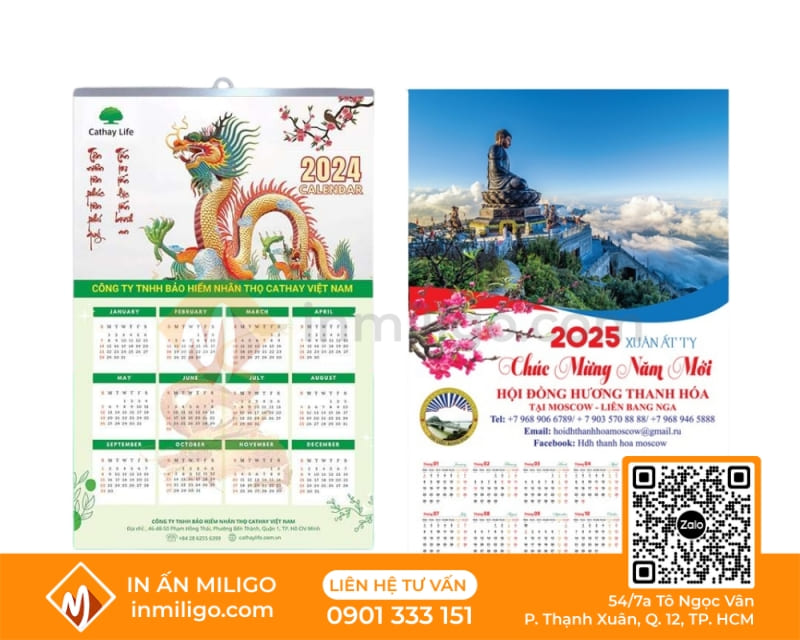 lịch 1 tờ treo tường