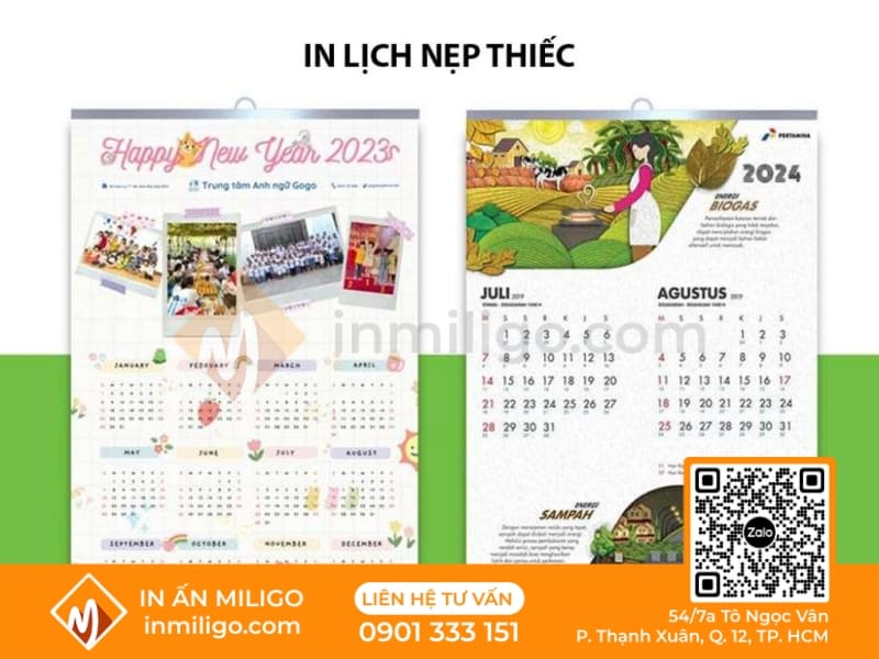 lịch 1 tờ treo tường