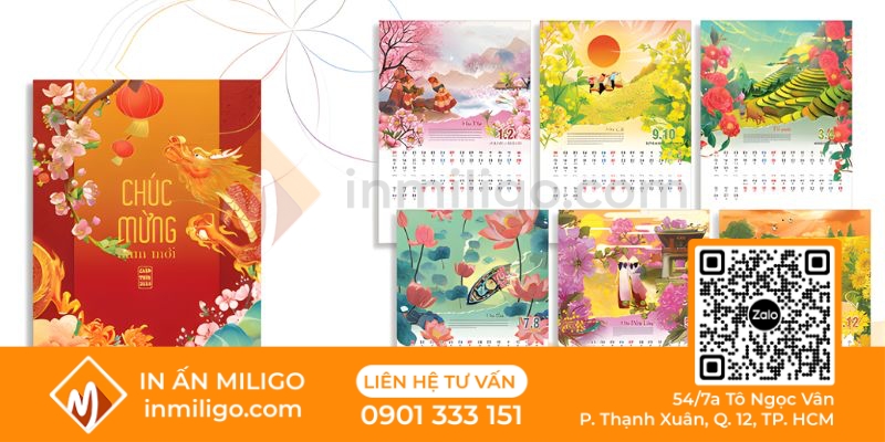 lịch treo tường 7 tờ