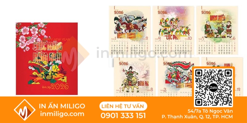 lịch treo tường 7 tờ