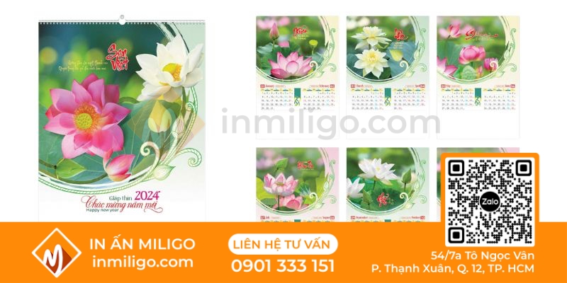 lịch treo tường 7 tờ