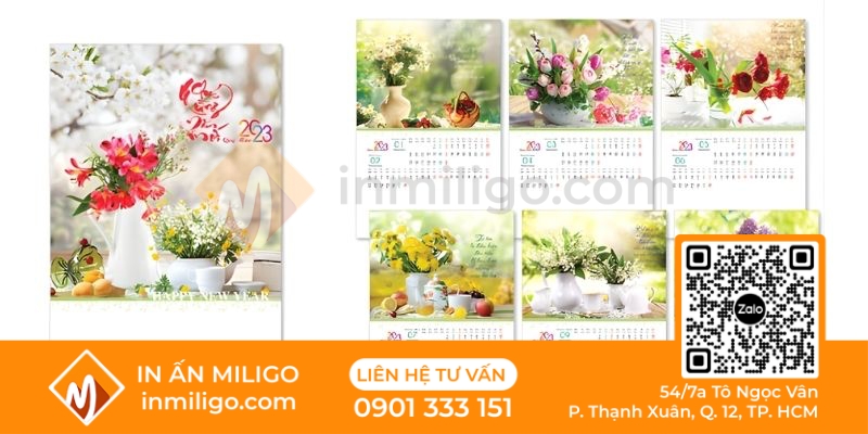 lịch treo tường 7 tờ