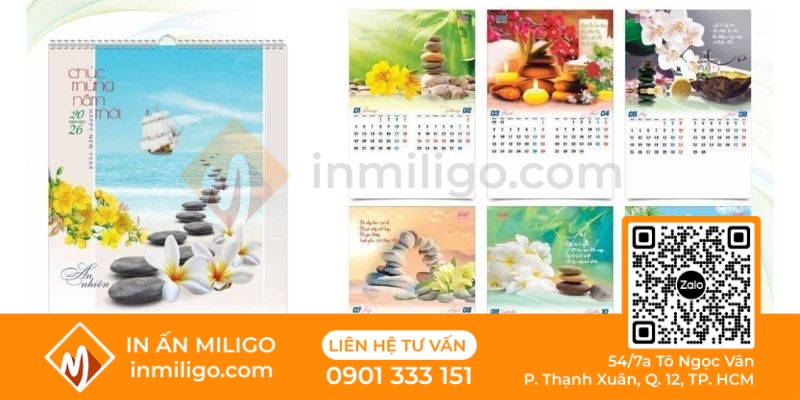 lịch treo tường 7 tờ