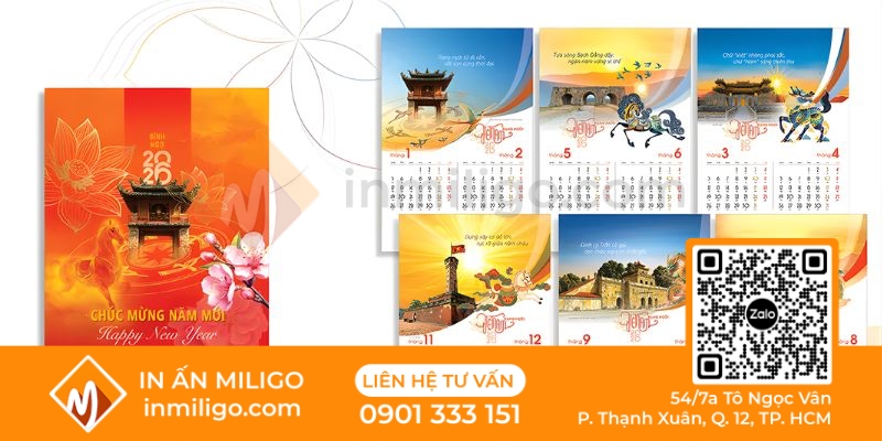 lịch treo tường 7 tờ