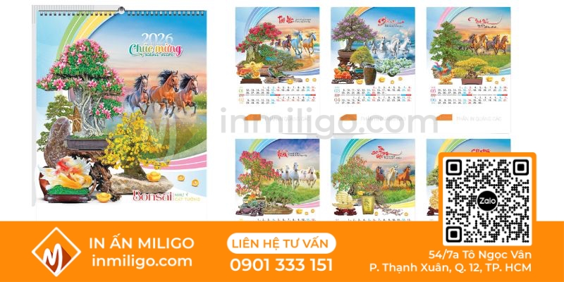 lịch treo tường 7 tờ