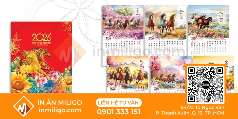 lịch treo tường 7 tờ