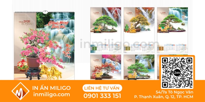 lịch treo tường 7 tờ