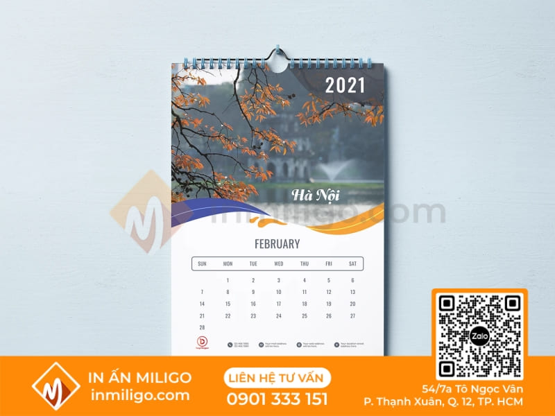 thiết kế lịch treo tường