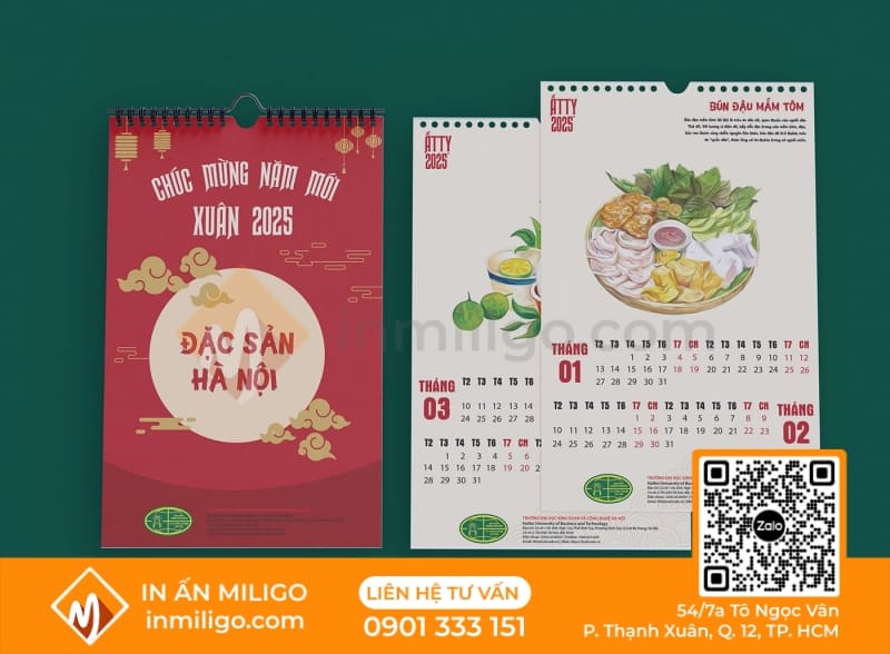 thiết kế lịch treo tường