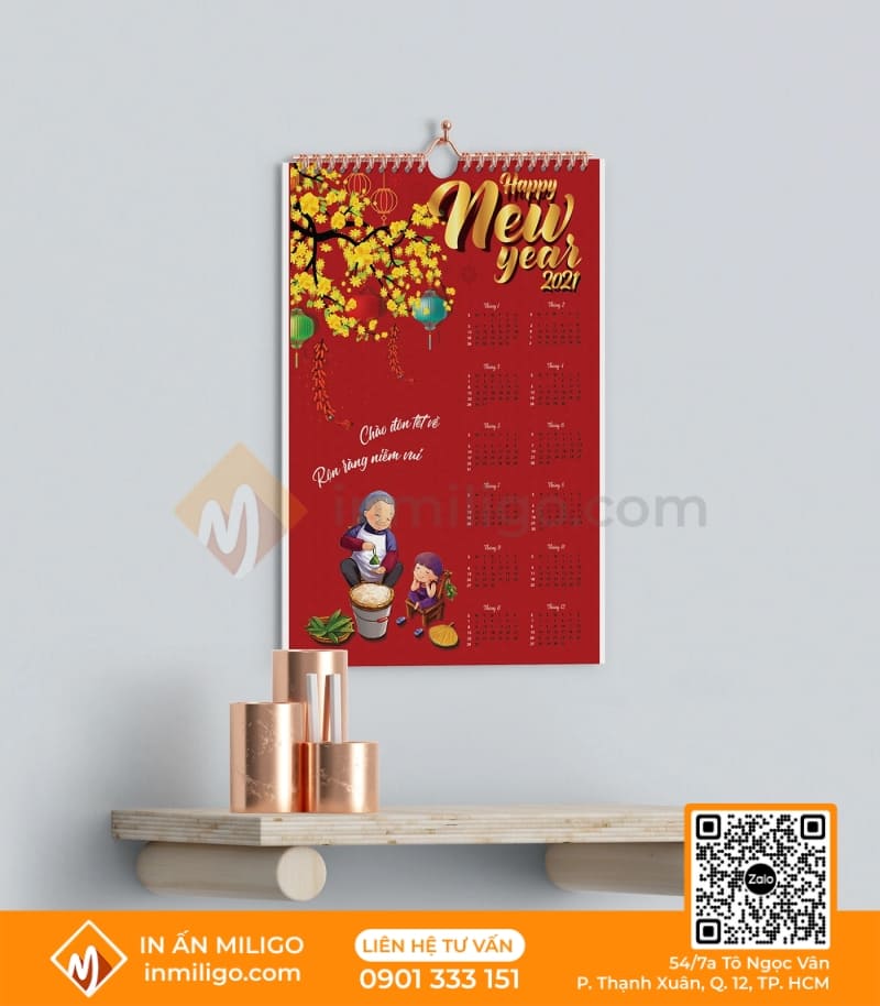 thiết kế lịch treo tường