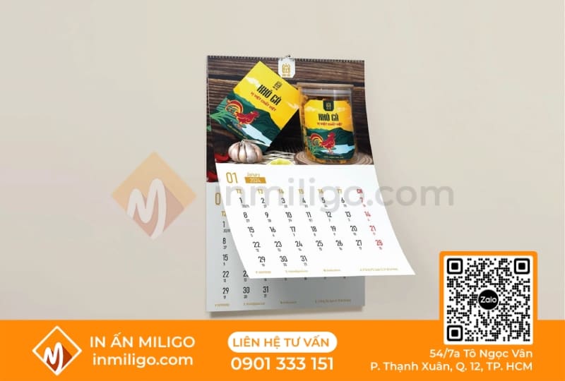 thiết kế lịch treo tường