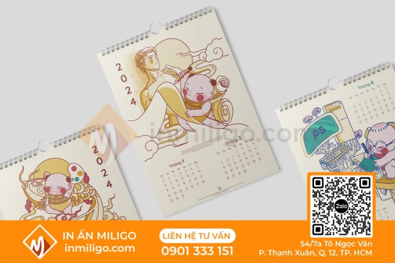 thiết kế lịch treo tường