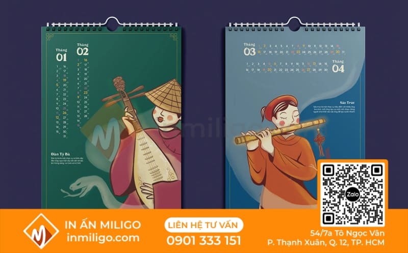 thiết kế lịch treo tường