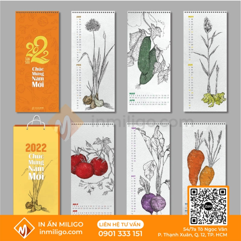 thiết kế lịch treo tường