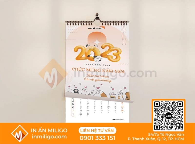 thiết kế lịch treo tường