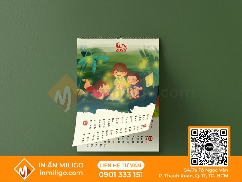 thiết kế lịch treo tường