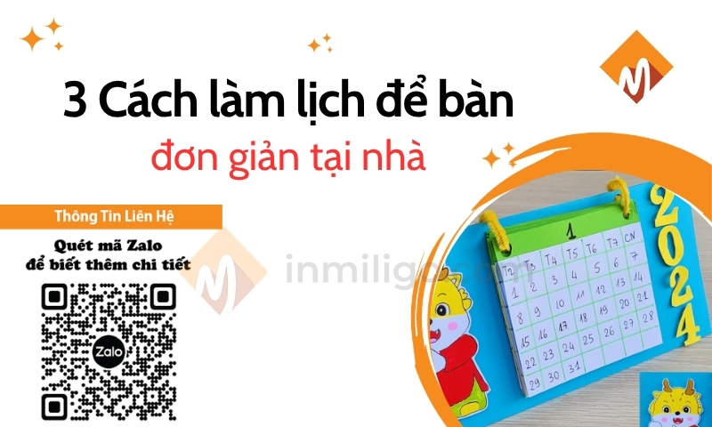 3 cách làm lịch để bàn handmade tại nhà đơn giản