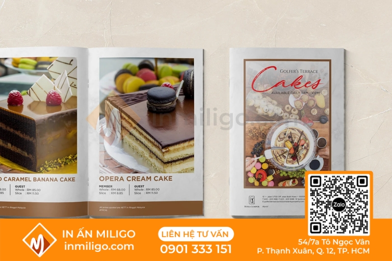 Thiết kế menu bánh ngọt