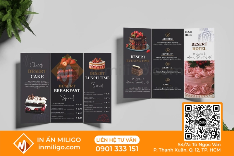 Thiết kế menu bánh ngọt